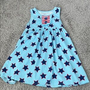 Millie Loves Lily Toddler Blue Star Print 4th of July Sleeveless Dress